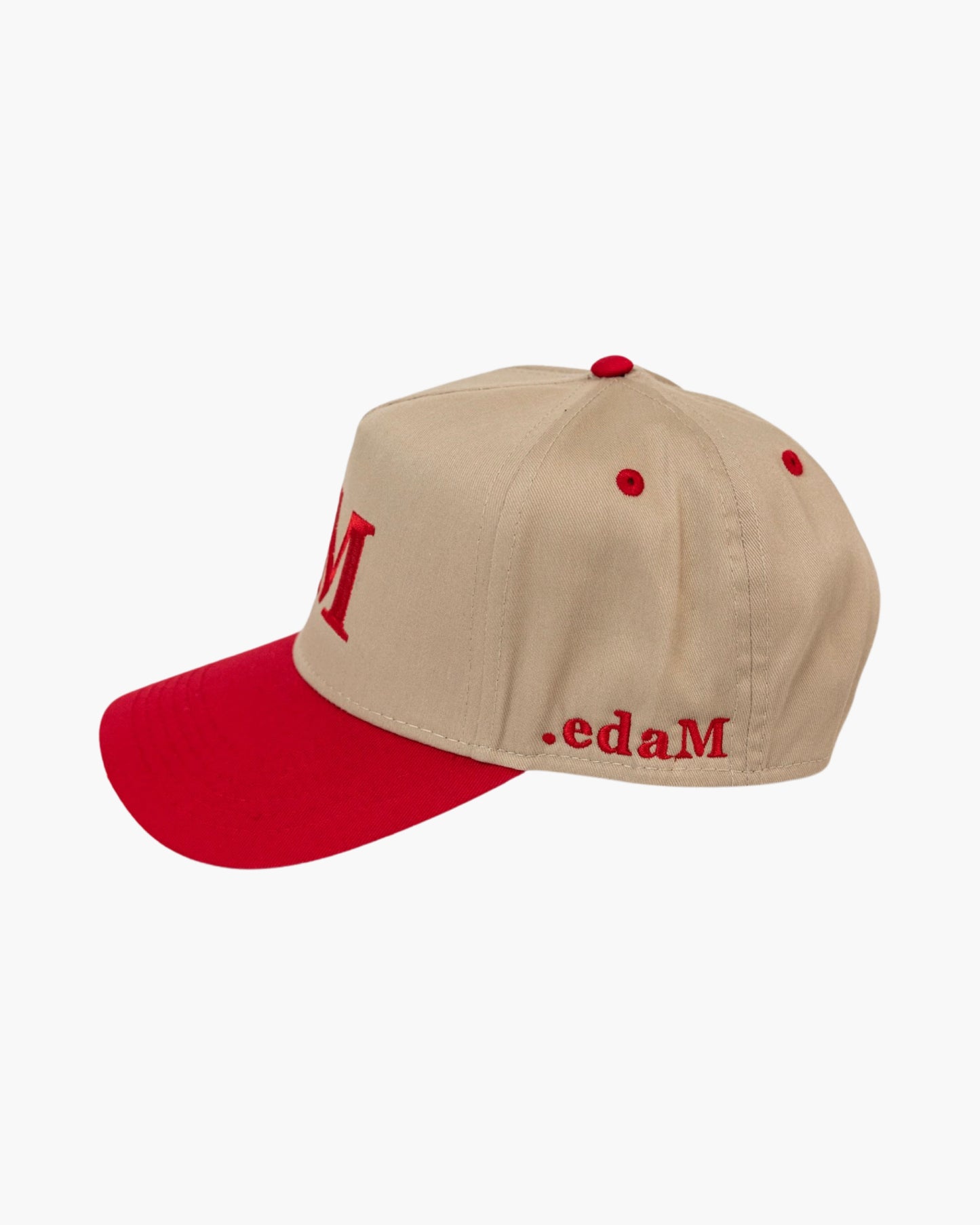 M Logo Hat (Red/Cream)