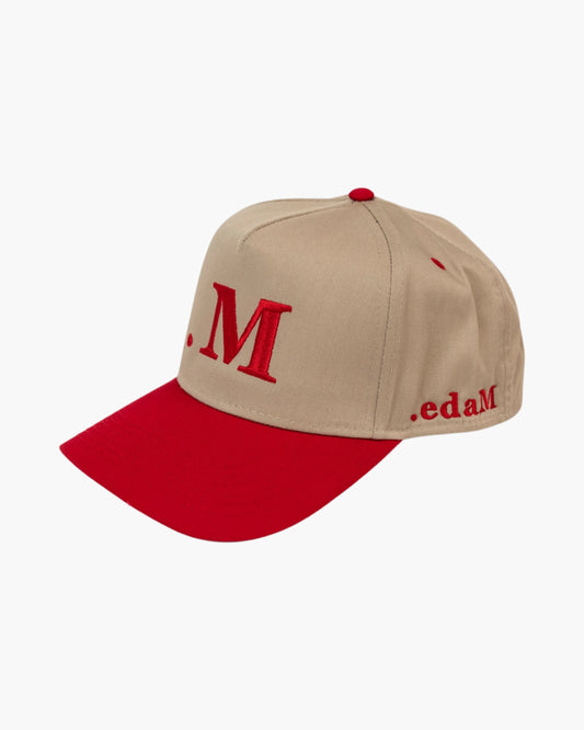 M Logo Hat (Red/Cream)