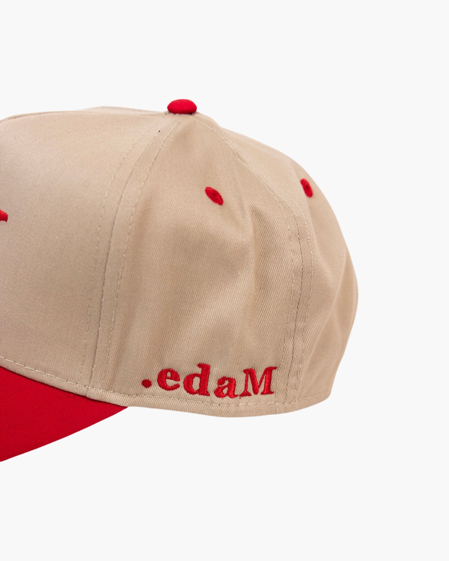 M Logo Hat (Red/Cream)