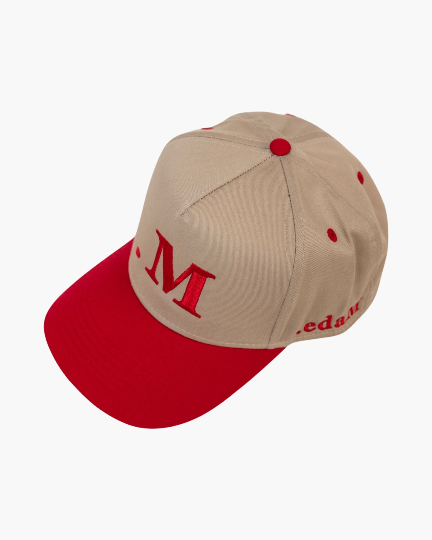 M Logo Hat (Red/Cream)