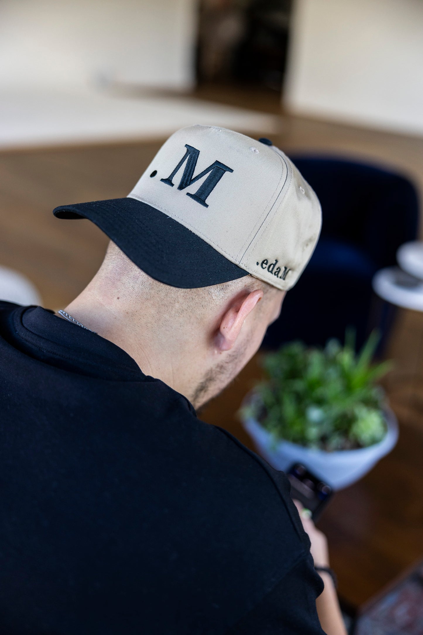 M Logo Hat (Black/Cream)