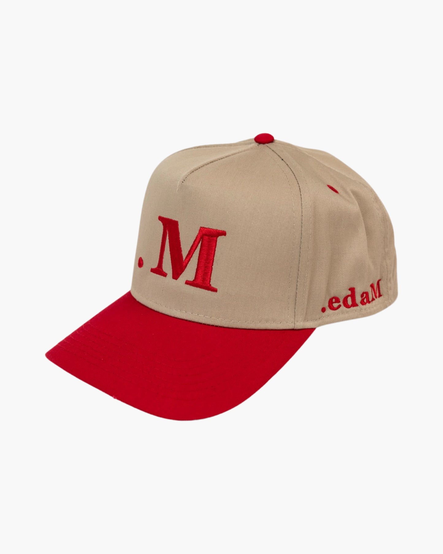 M Logo Hat (Red/Cream)