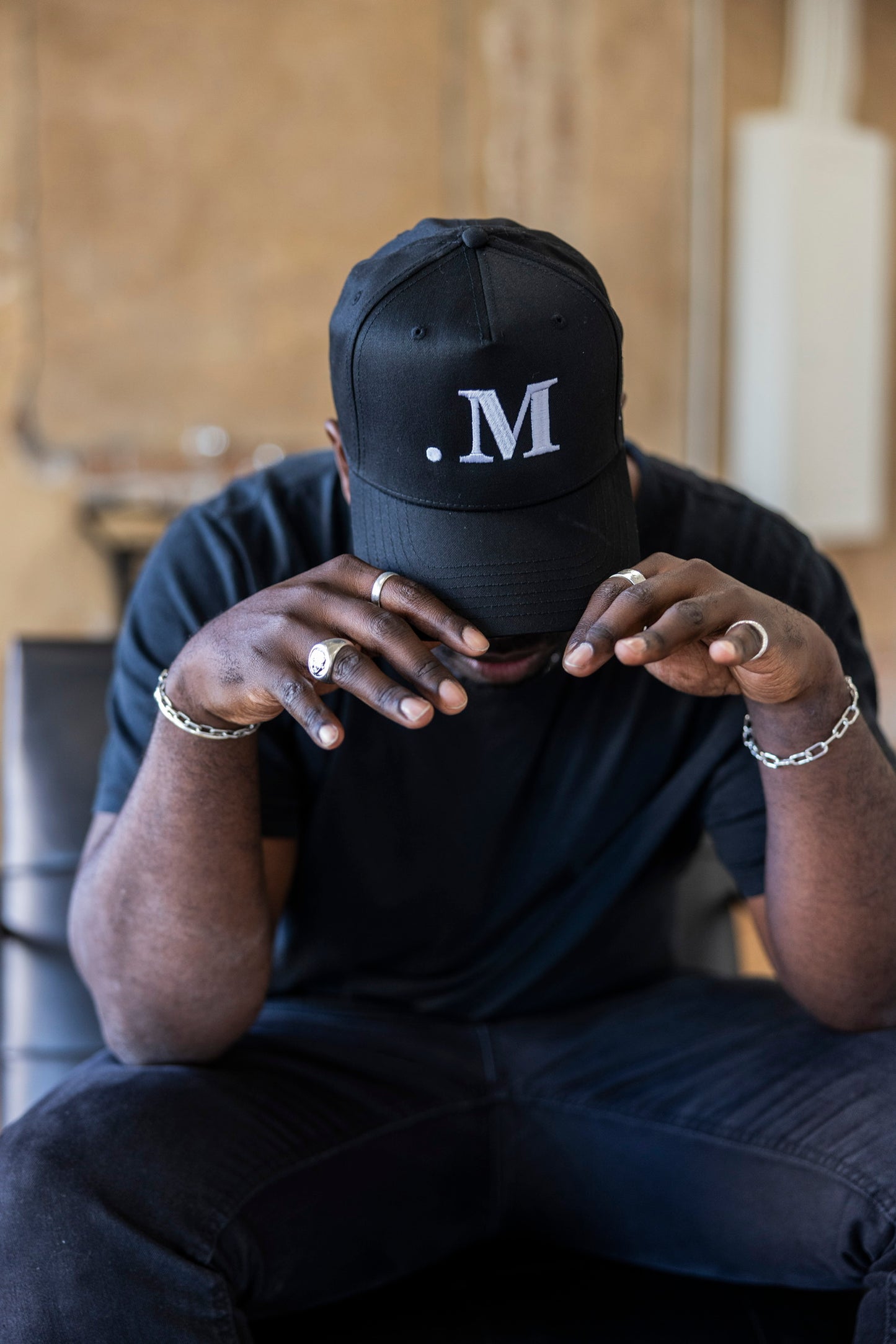 M Logo Hat (Black)