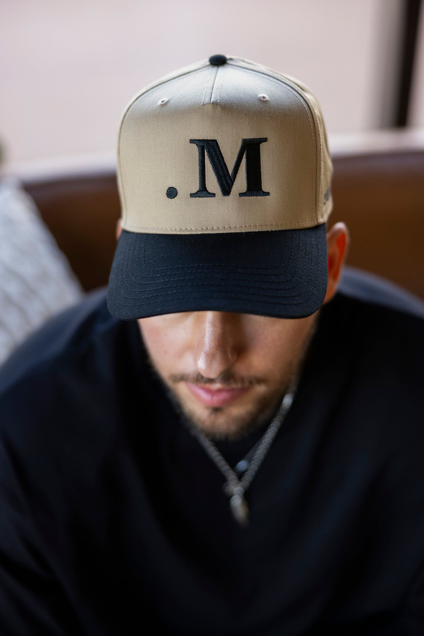 M Logo Hat (Black/Cream)