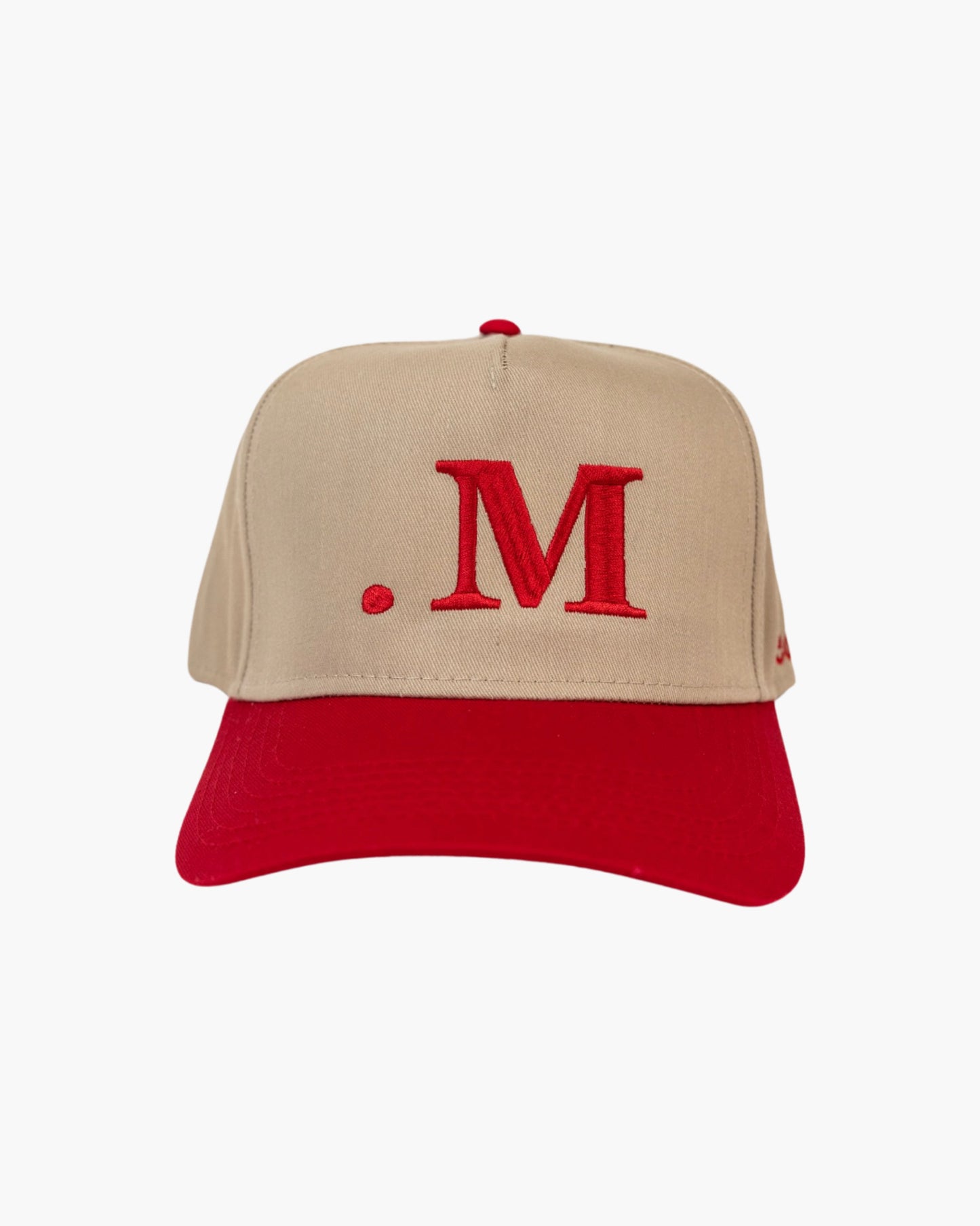 M Logo Hat (Red/Cream)